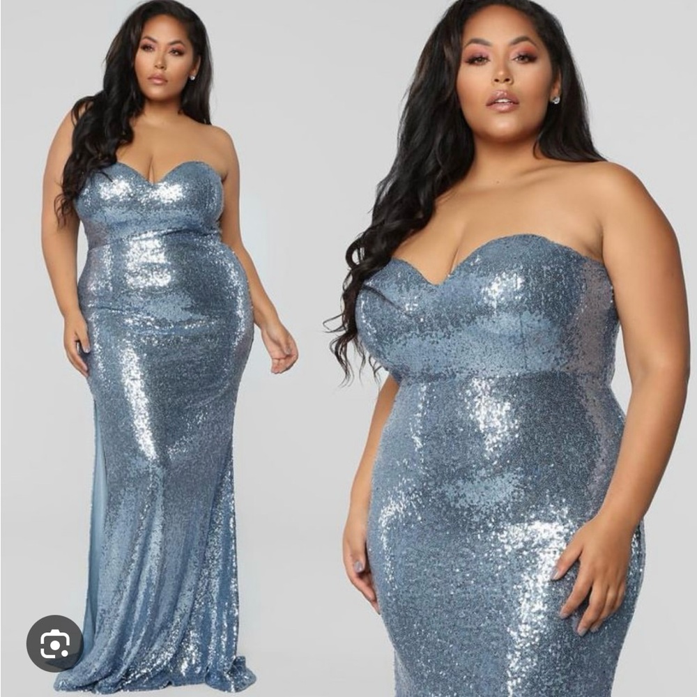 ‘Ice Blue Queen Sequin Dress’💎